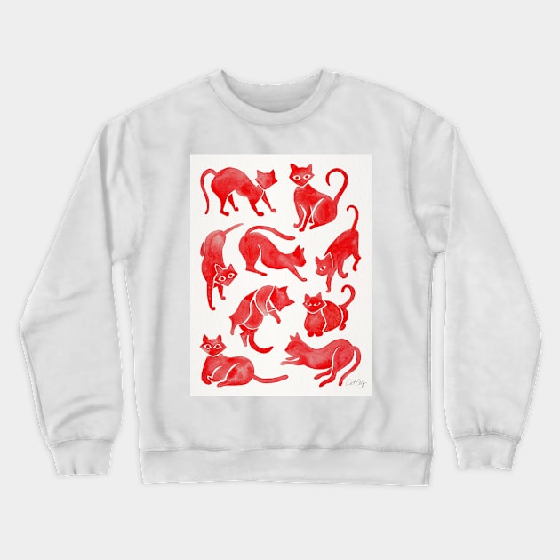 red cat positions Crewneck Sweatshirt by CatCoq